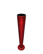 Red Pilsner Glass Vase 24"H