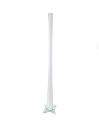 White Glass Tower Vase 32"H
