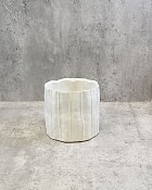 White Ceramic Container 5.5"