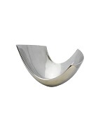 Silver Modern Polished Bowl 9.75"