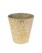 Etched Line Gold Lustre Tapered Glass Vase 7" x 7"