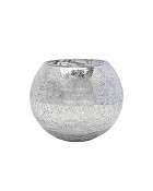 Crackle Mirror Glass Ball 4"H