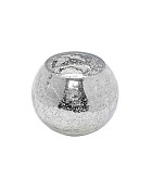 Crackle Mirror Glass Ball Vase 