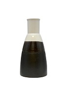 Anders Ceramic Bottle Vase 11.5" High Brown/White