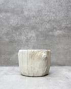 Bark Cement Planter 3.5"H