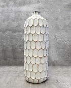 Carved Divot Tall Vase 15"H