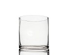 Cylinder Clear Glass Vase 5"H