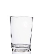 Cylinder Tapered Clear Glass Vase 6.5"H