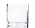 Square Clear Glass Vase 6"H (6"x6")