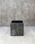 Slate Square Cement Container Dark Grey 4.5" 4.75"