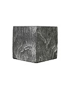 Slate Square Cement Container Dark Grey 7"