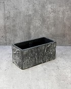 Rectangular Slate Cement Container Dark Grey 4.5" 9"