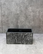 Rectangular Slate Cement Container Dark Grey 4.5" 9"