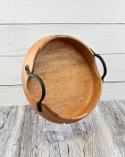 MANGO WOOD ACCENT TRAY LARGE