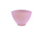 Avery Oval Matte Pink Glass Bowl 