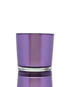 Metallic Purple Glass Vase 4.75" x 4.75" x 4"