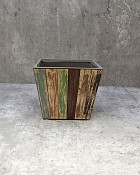 Ceramic Taper Multi Coloured Container 5" x 4"