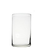 Cylinder Clear Glass Vase 8"H 