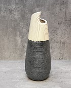 Black/White Decorative Swirl 12"H