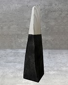 Black/White Decorative Tower 23"H