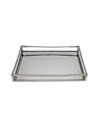 Lux Contour Stainless Steel Rectangular  Mirror Tray 12" x 18"