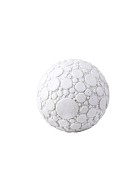 Decorative Round Rock Textured Ball White