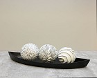Canoe Aluminium Decor Platter 16" Long Black