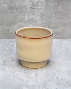 Beige Stepped Planter - Small 4.5"H