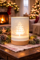 Festive glow of winter lantern