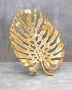 Nickel-Plated-Monstera-Leaf-Wall-Platter-19'-Long-3