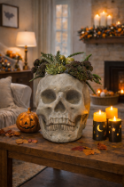 Salle de séjour d'Halloween chaleureuse