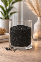 Paisible décor minimaliste avec gravier noir