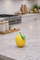 Lemon decoration on a kitchen countertop