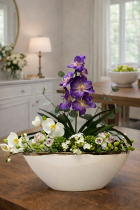 Floral elegance on a wooden table