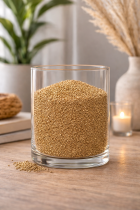 Verre transparent avec gravier doré