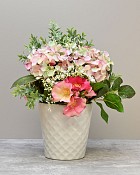 Tapered Diamond Patterned Planter 6.25"H