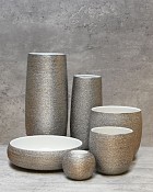 Silver Spun Textured 14.5"H