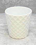 Tapered Diamond Patterned Planter 6.25"H
