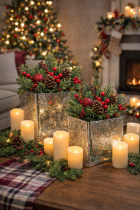 Décor de Noël et ambiance chaleureuse