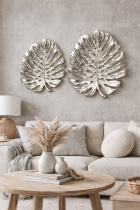 Minimalist living room with Monstera accents