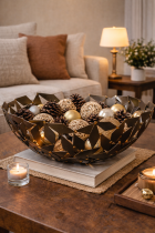 Décor centerpiece with festive accents
