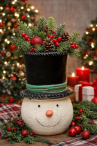 Décor de Noël avec bonhomme de neige