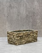Rectangular Stone Wall Planter - Small 3"H