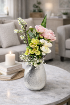 Florals in a marbled vase