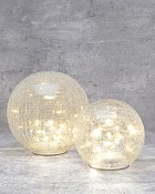 ED Crackle Glass Sphere Decor Light  8" Diameter