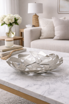 Elegant decor on a marble coffee table