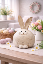 Céramique de lapin printanière décorée
