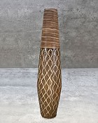 Deco Ceramic Brown/Gold Vase 16"