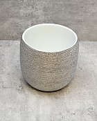 Silver Spun Textured 7"H