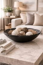 Decorative bowl and marble elegance